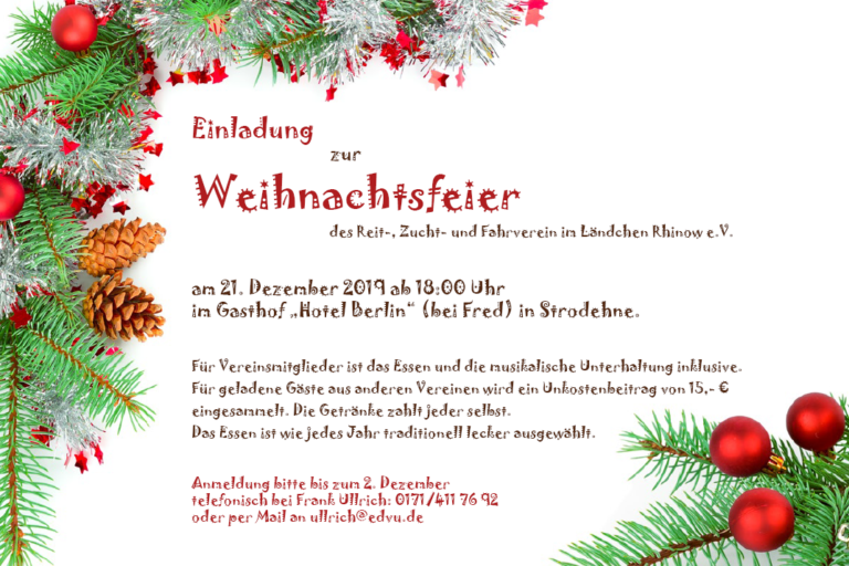 Weihnachtsfeier 2019